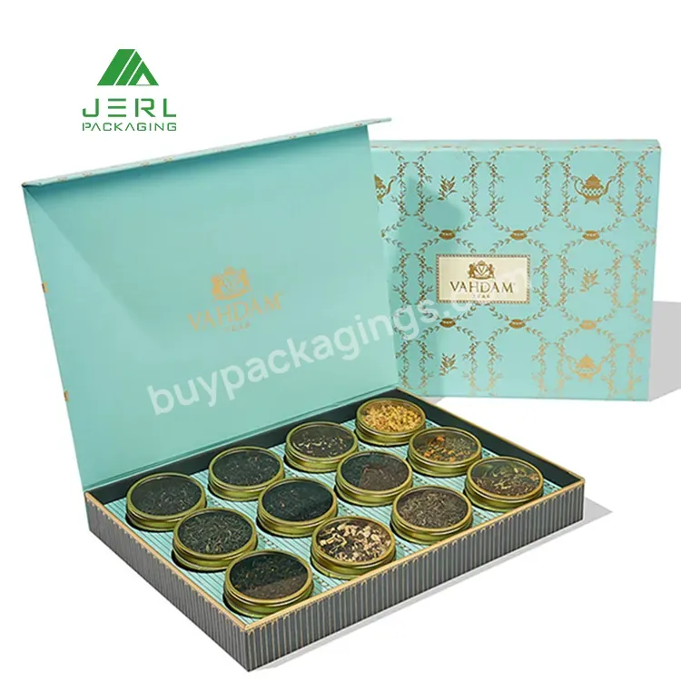 Custom Logo Magnetic Paperboard Loose Leaf Tea Packaging Bags Gift Box Tea Boxes