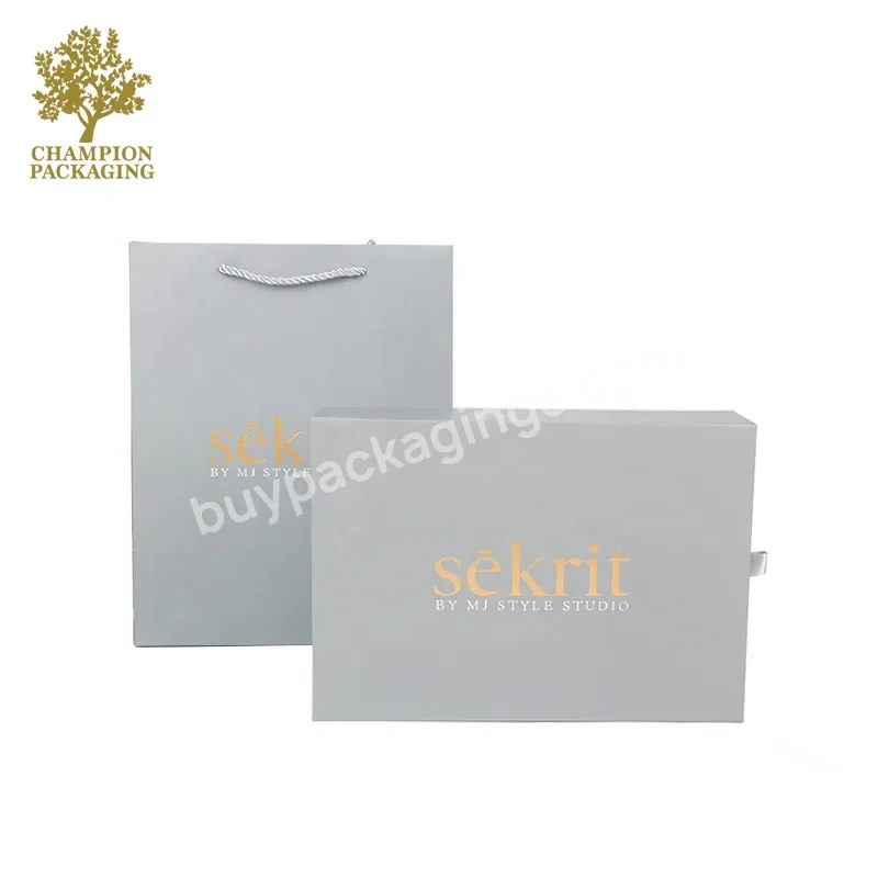 Custom Logo Packaging Drawer Box For Clothing / Shoes / Gift Packaging