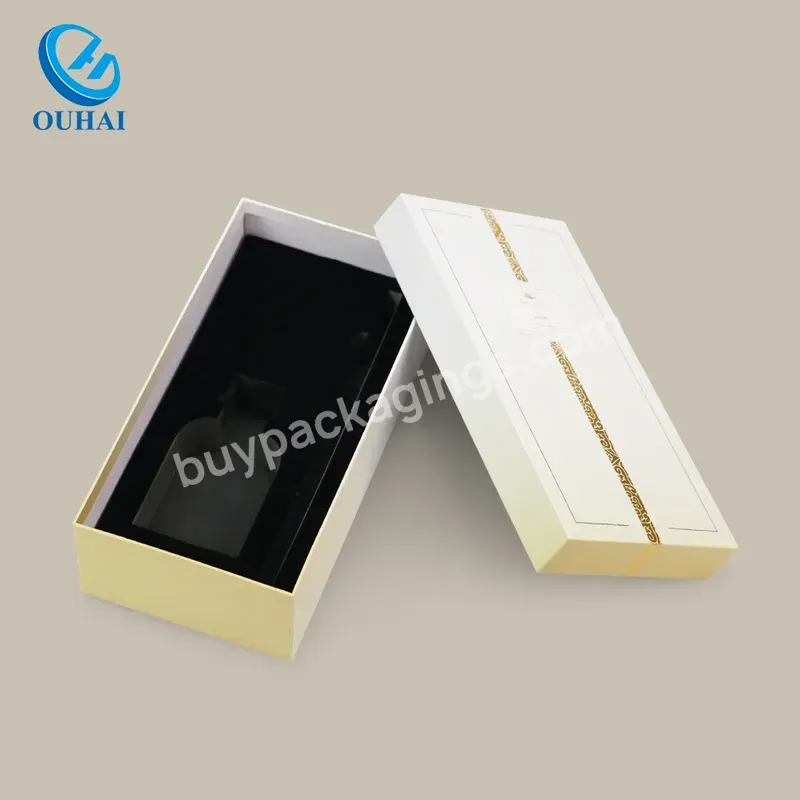 Custom Logo Perfume Packaging Lid And Base Kraft Epe Insert Luxury Cosmetic Box