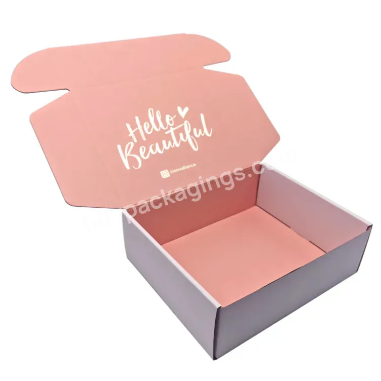 Custom Logo Pink Corrugated Mailer Cardboard Paper Packaging Mailing Postal Shipping Box - Buy Pink Mailer Box,Corrugated Gift Box,Mailing Postal Shipping Box.