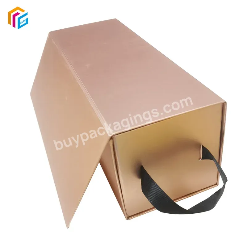 Custom Logo Print Rigid Magnetic Box Luxury Gray Magnetic Box Folding Paper Gift Packaging Magnetic Box With Ribbon