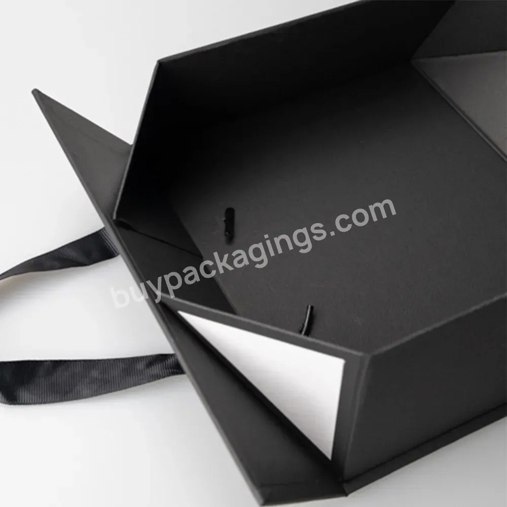 Custom Logo Printed Foldable Rigid Paper Box Cardboard Clothes Packaging Luxury Gift Magnetic Boxes For Shoes & Clothing