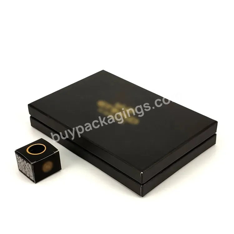 Custom Logo Printed Luxury Design Square Black Candy Packaging Paper Box Chocolate Packing Box For Gift