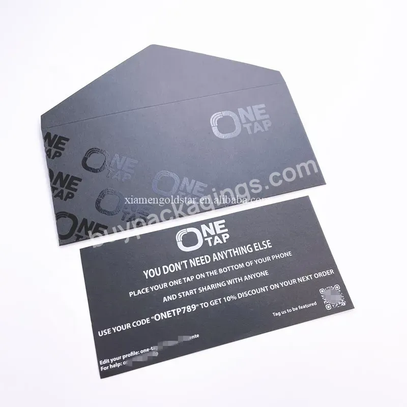 Custom Logo Printed Voucher Kraft Cardboard Envelopes Gift Luxury Cards And Envelopes