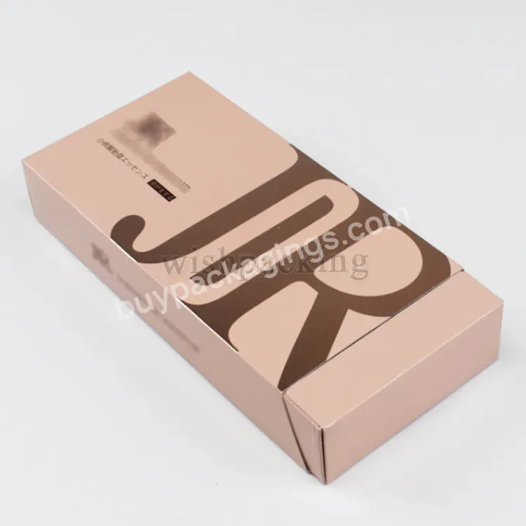 Custom Logo Printing Cosmetic Products Packing Box Cost-effective Drawer Style Structure Gold Foil Skincare Packaging Boxes