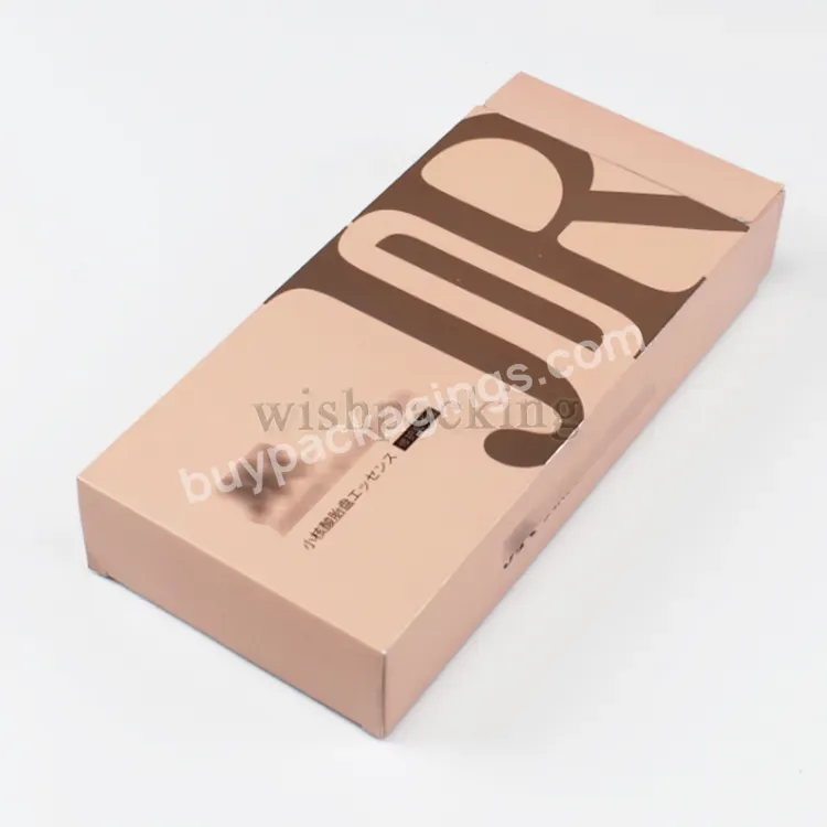 Custom Logo Printing Cosmetic Products Packing Box Cost-effective Drawer Style Structure Gold Foil Skincare Packaging Boxes