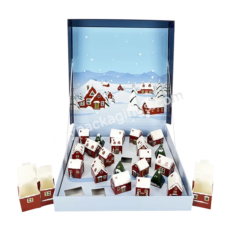 Custom Logo Printing Wholesales Price Jewelry Advent Calendar Box Empty Advent Calendar Gift Box For Christmas