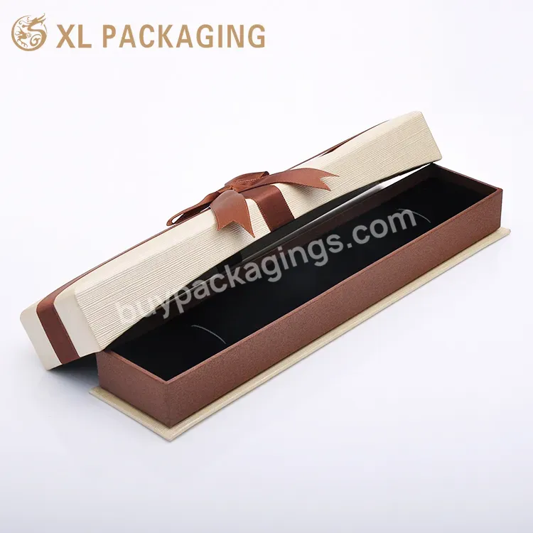 Custom Logo Ribbon Bracelet Necklace Ring Luxury Jewelry Lid And Base Packaging Box For Gift