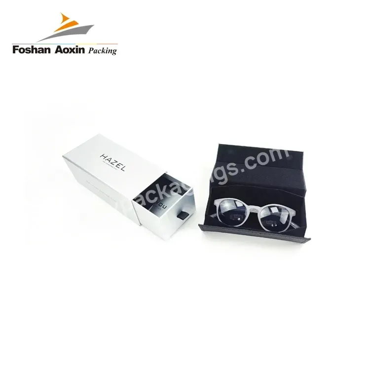 Custom Logo Size Paper Sunglasses Box Eyewear Case Packaging Custom Glasses Gift Box With Pouch And Cleaning Cloth