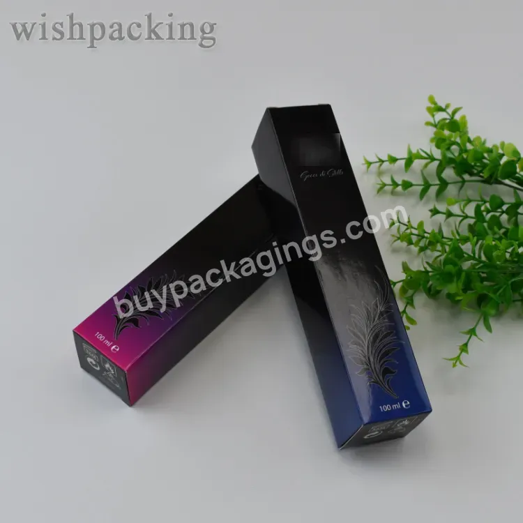 Custom Logo Skin Care Products Package Paper Long Box Toner And Lotion Packing Box