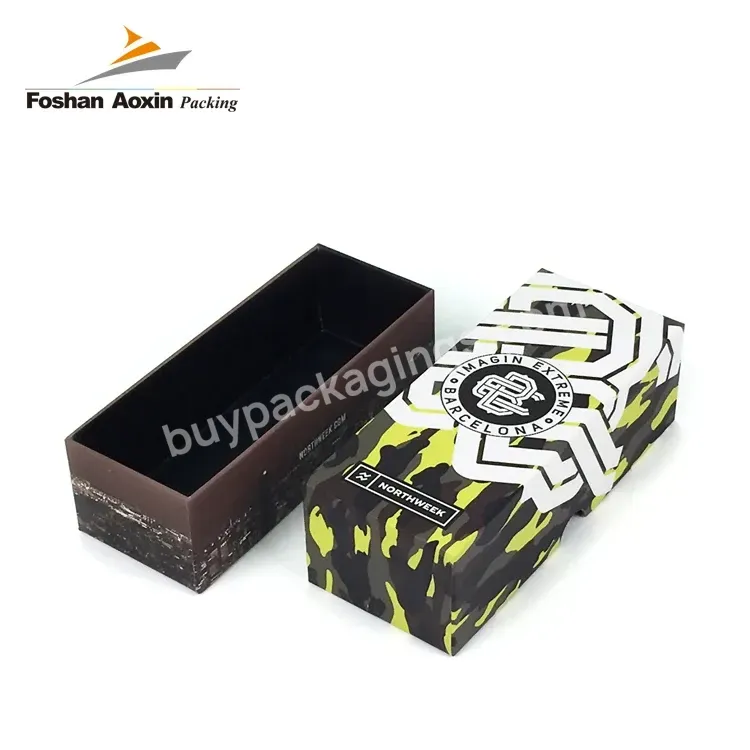 Custom Logo Sunglasses Gift Lid Cover And Base Top And Bottom Paper Printed Packaging Box