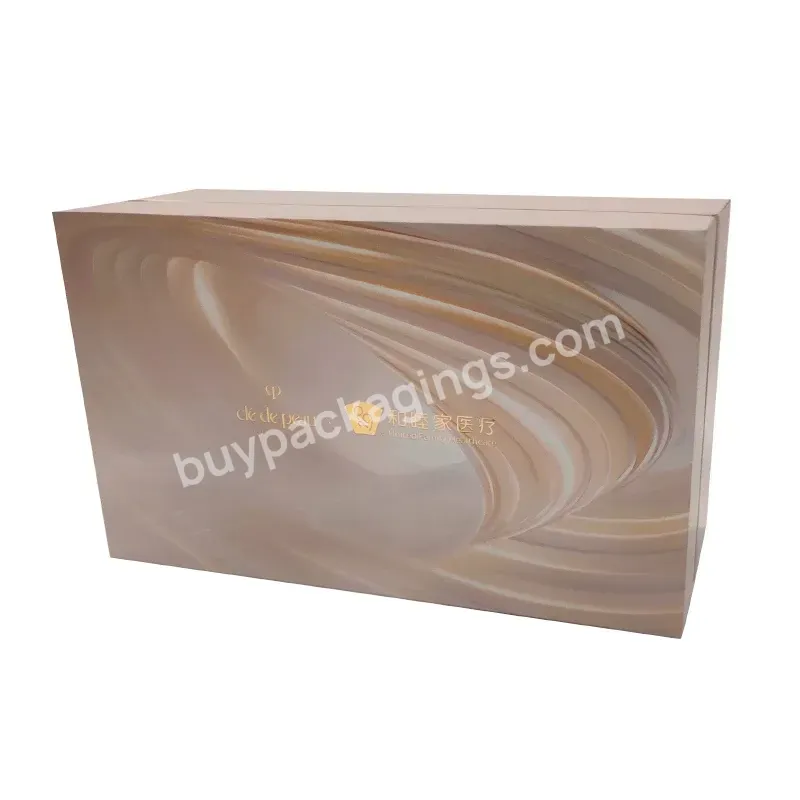 Custom Logo Tag Lock Paper Cardboard Face Cream Cosmetic Set Packaging Box