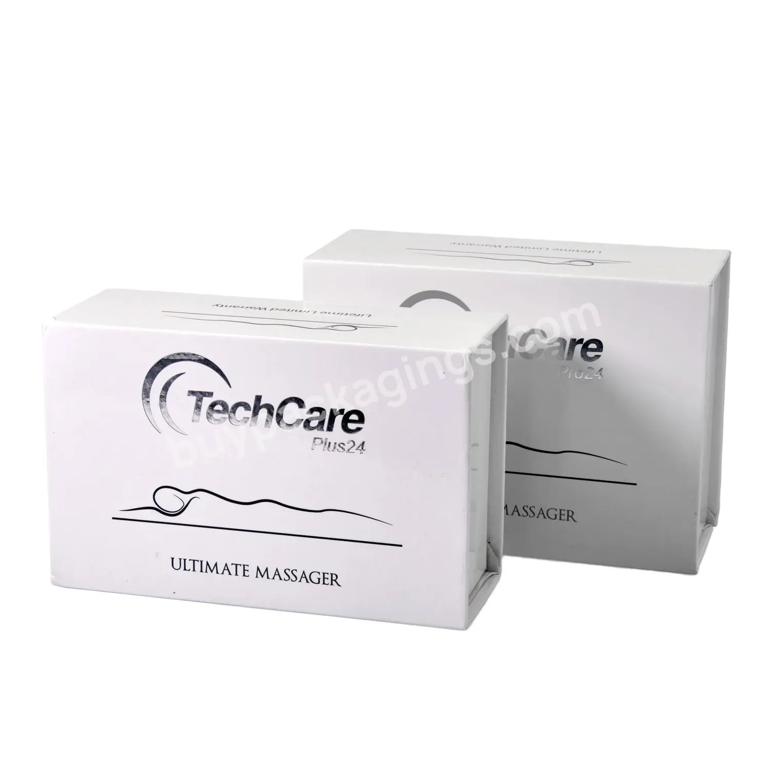 Custom Logo White Cardboard Rigid Magnetic Cosmetics Skin Care Gift Box With Blister Tray