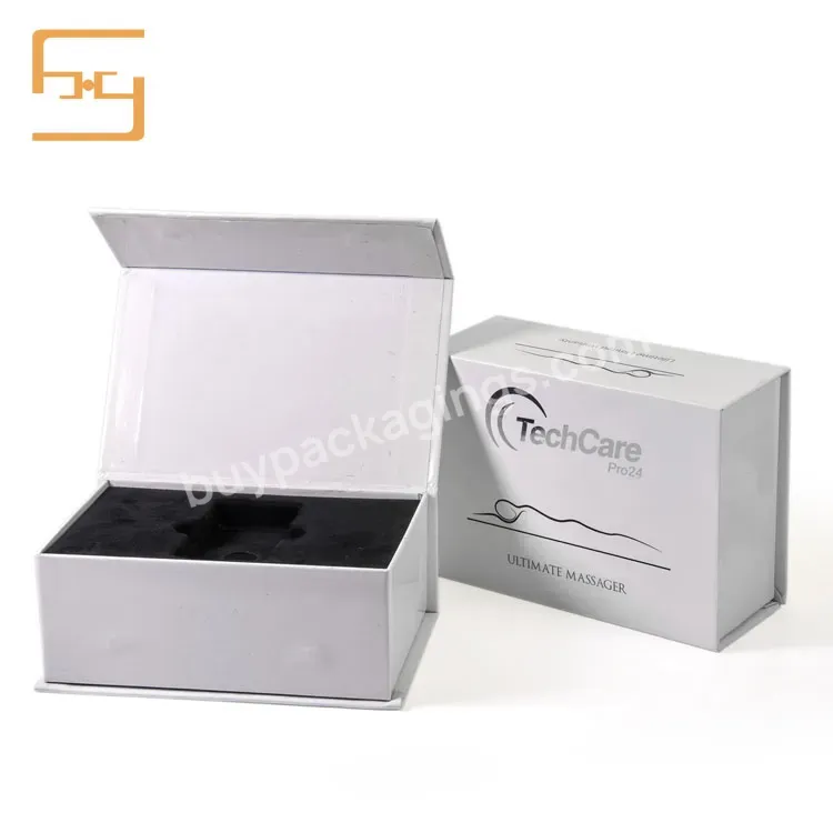 Custom Logo White Cardboard Rigid Magnetic Cosmetics Skin Care Gift Box With Blister Tray