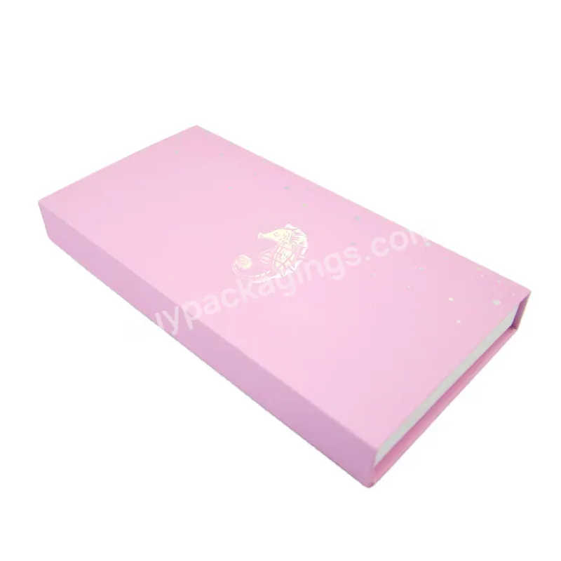 Custom Logo Wholesale Small Large Pink Black Colored Eyelash Paper Box Packaging Magnet Closure Gift Boxes