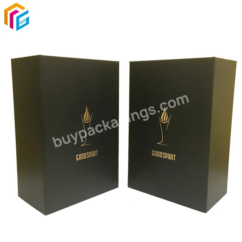 Custom Low Price Magnetic Boxes Black Hot Foiling Luxury Cardboard Paper Boxes Gift Magnetic Packaging Box With Logo