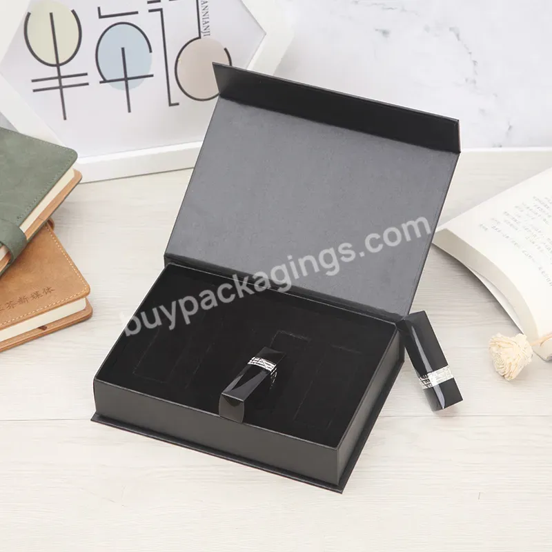 Custom Luxury Book Shaped Rigid Paper Box Packaging Magnetic Gift Boxes With Sponge Insert For Cosmetic