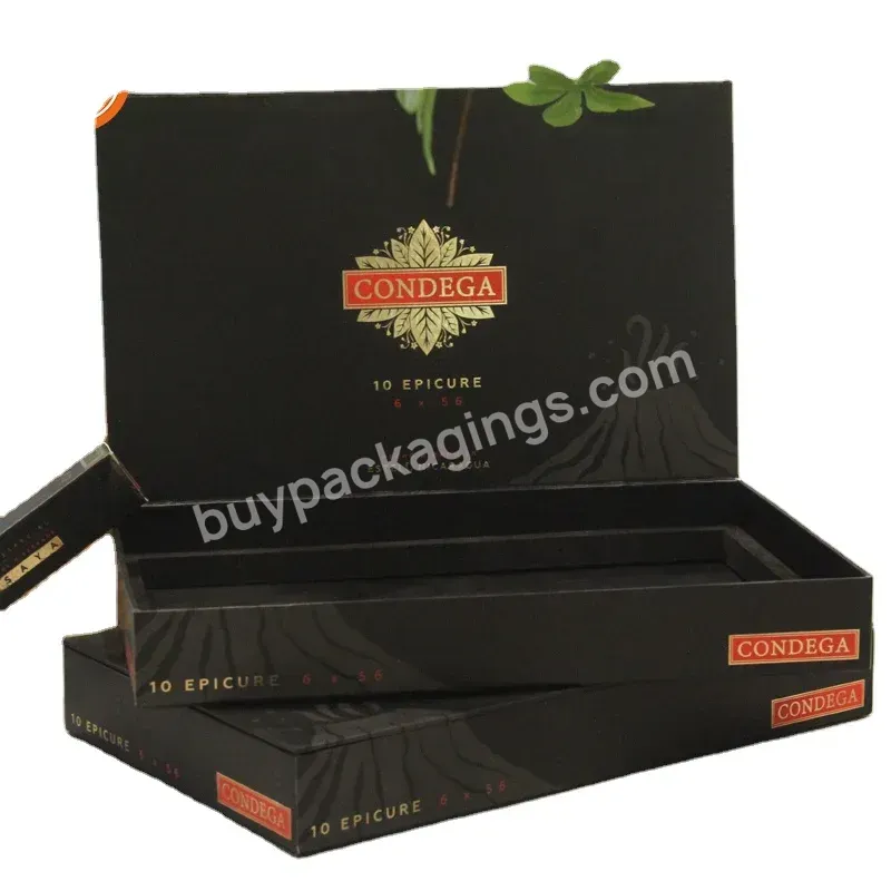 Custom Luxury Cigar Packaging Case Handmade Cardboard Cigar Humidor Box Wholesale