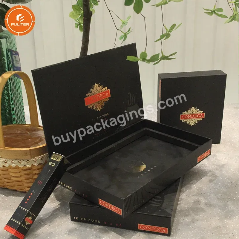 Custom Luxury Cigar Packaging Case Handmade Cardboard Cigar Humidor Box Wholesale