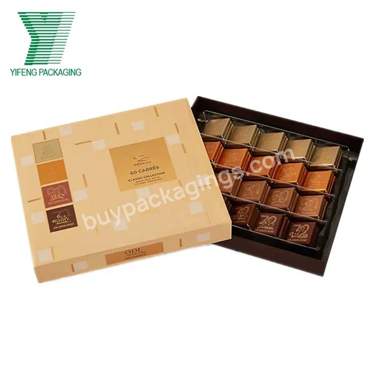 Custom Luxury Design High Quality Paper Gift Box With Dividers Food Candy Box Chocolate Packing Box