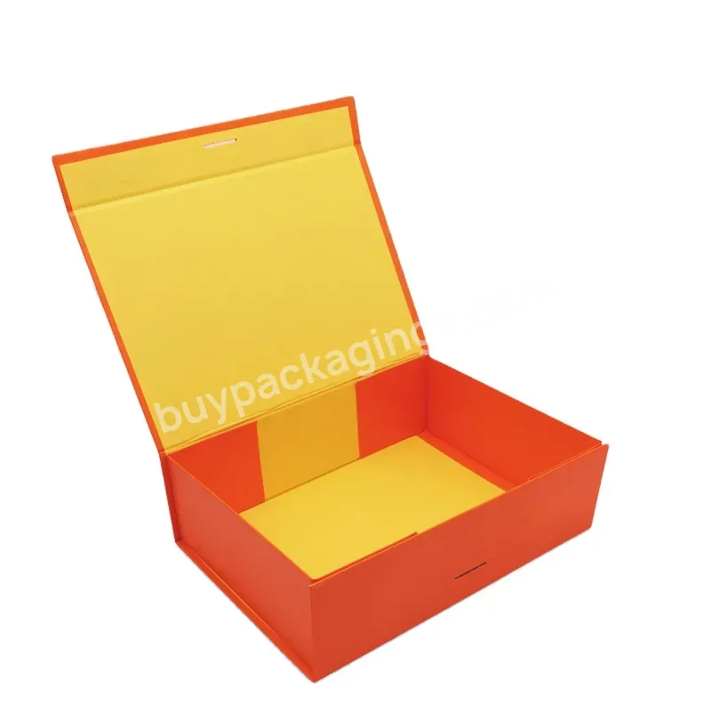Custom Luxury Gift Rigid Packaging Magnetic Foldable Red Cardboard Box