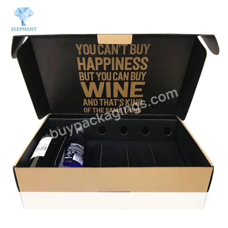 Custom Luxury High End Good Price Fancy Corrugated Wine Carton Box