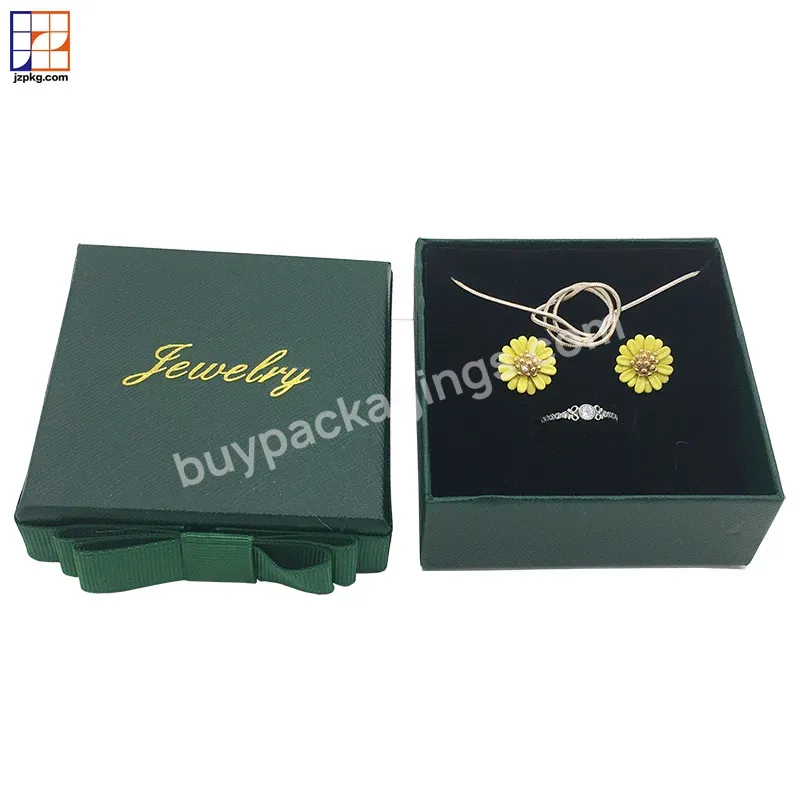 Custom Luxury Jewellery Set Packaging Ring Gift Boxes Paper Necklace Jewelry Box With Gold Stamping Logo