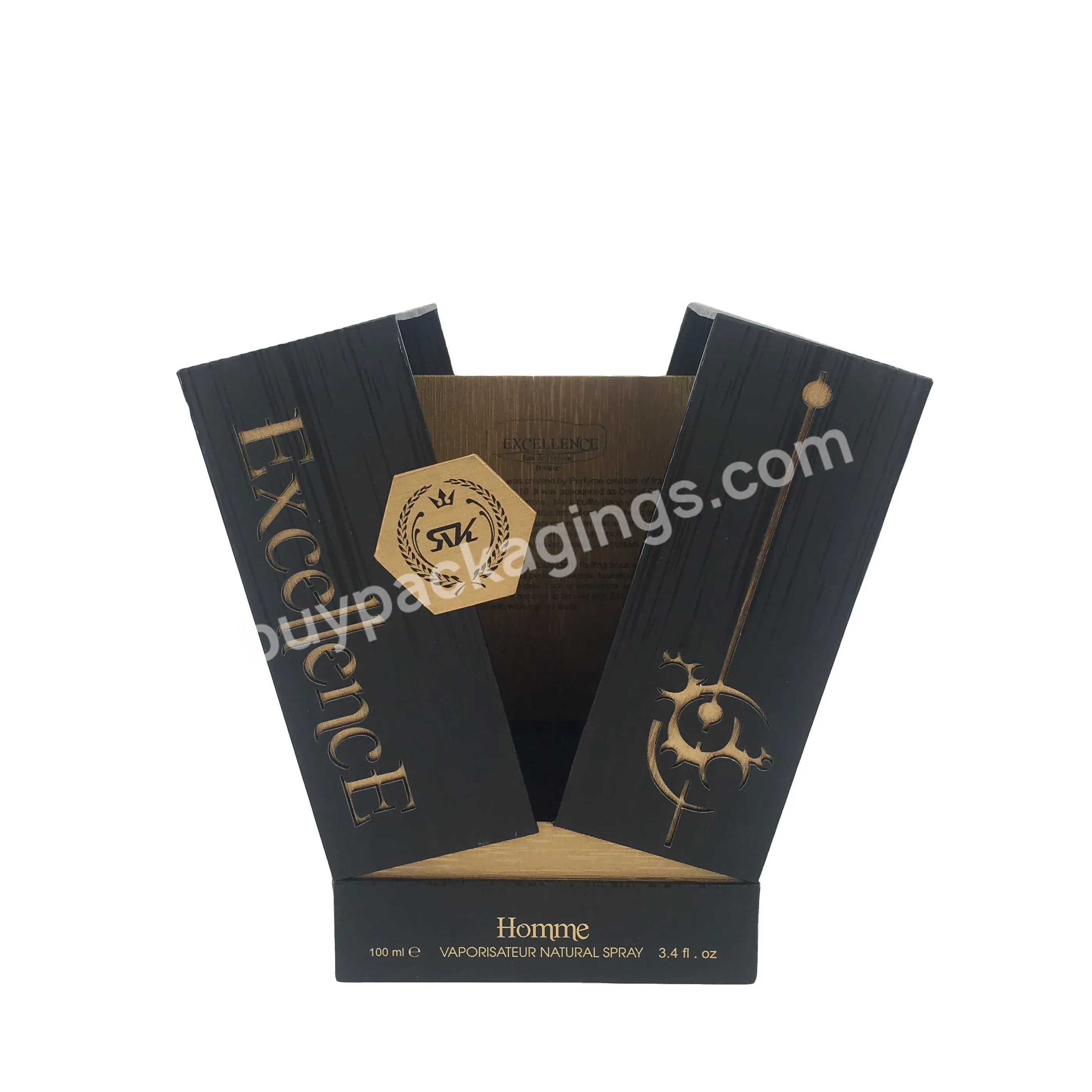 Custom Luxury Logo Double Open Door Packaging Box Paper Gift Box Cosmetic Perfume Boxes