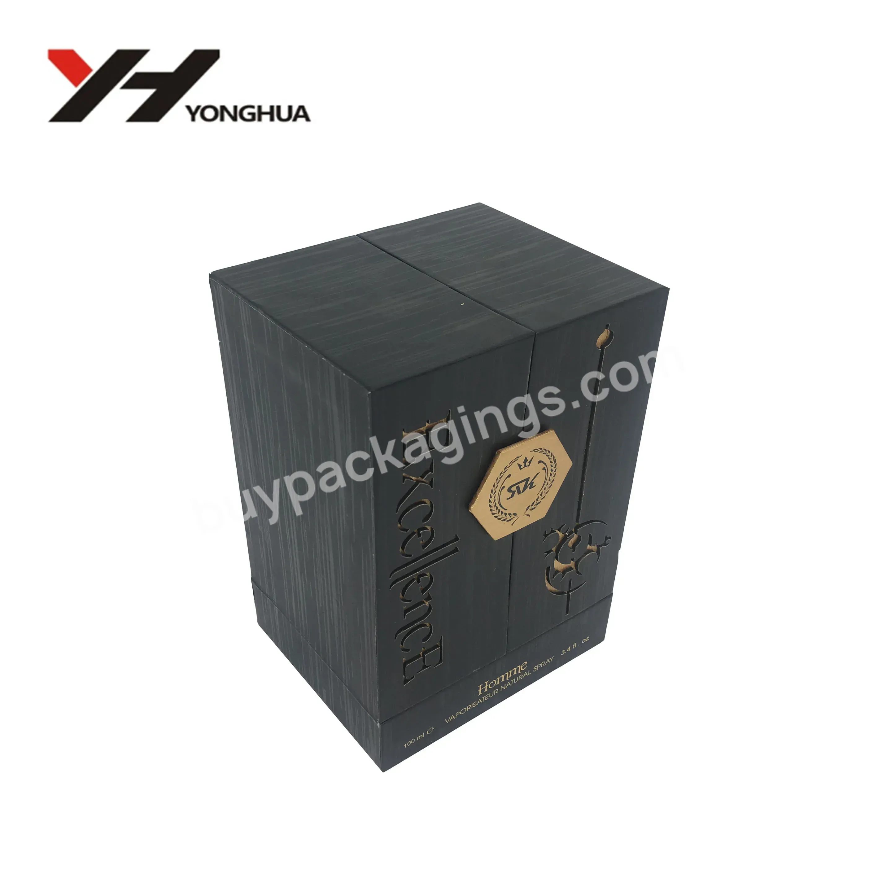 Custom Luxury Logo Double Open Door Packaging Box Paper Gift Box Cosmetic Perfume Boxes