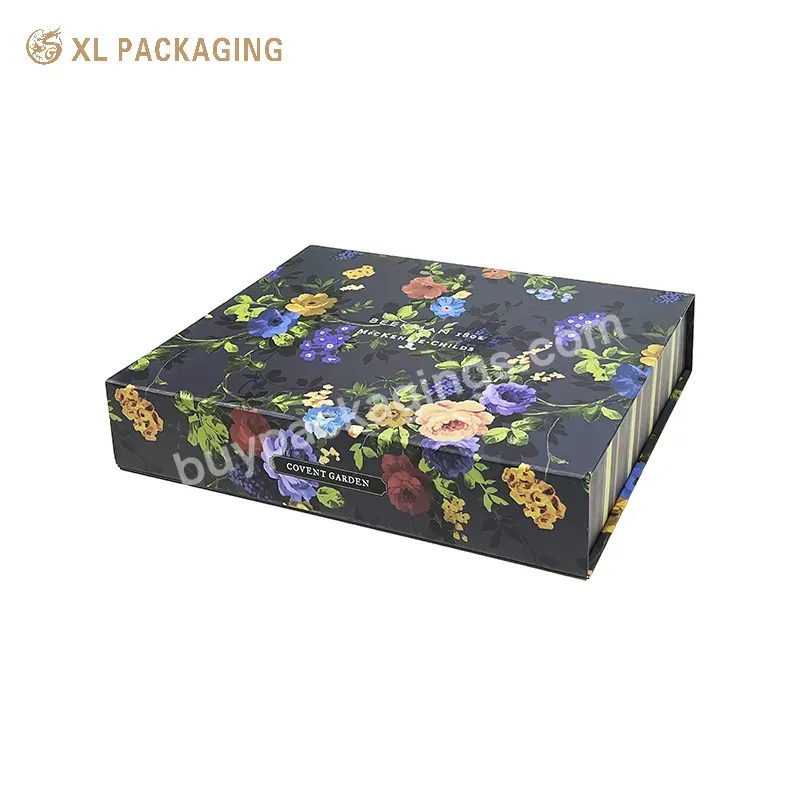 Custom Luxury Magnet Closure Flap Open Cardboard Box Skincare Cosmetic Packaging Gift Box Paper Collection Box
