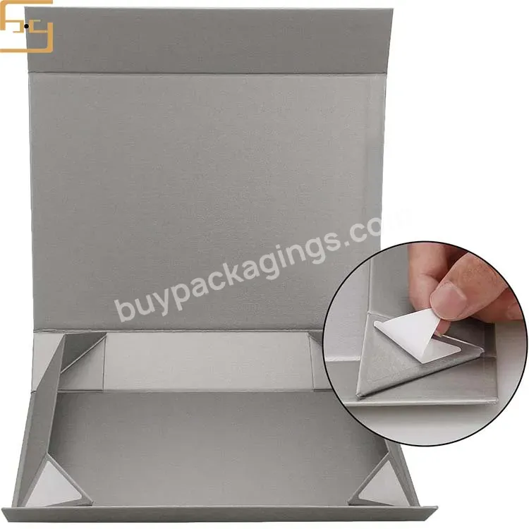 Custom Luxury Magnetic Gift Packaging Boxes Gray Magnet Gift Clothing Box With Printing