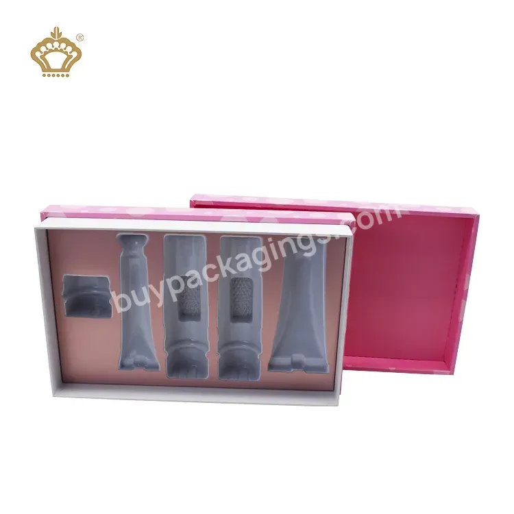 Custom Luxury Oem Printing Cardboard Recycled Skincare Makeup Boxes Cosmetic Box Set Packaging With White Pvc Insert