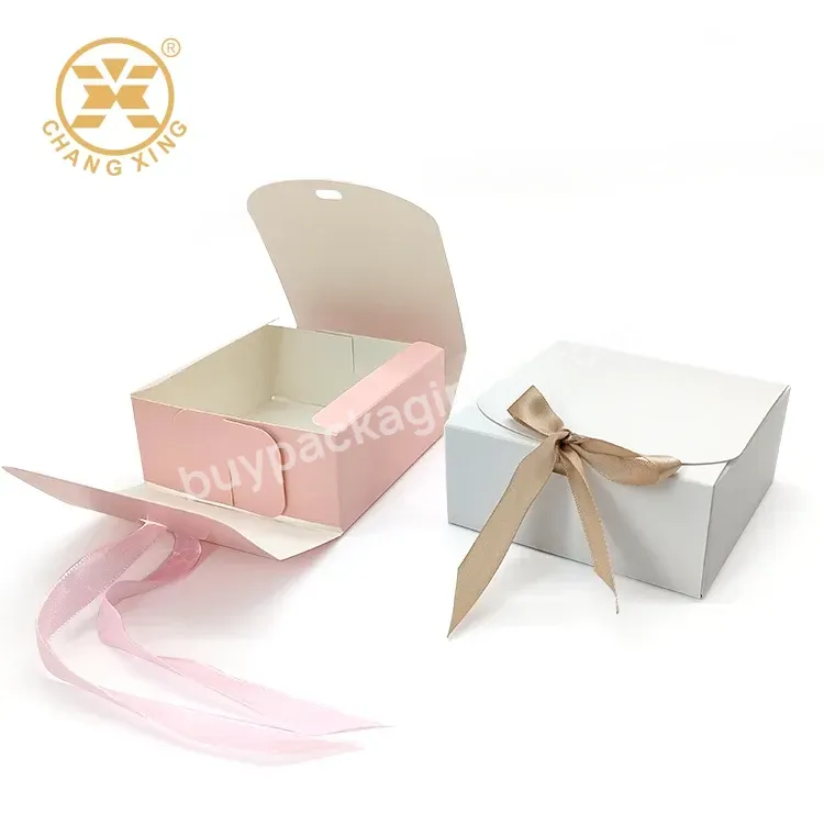 Custom Luxury Pink Cosmetic Jar Beauty Lip Gloss Packaging Box Paper Makeup Set Box With Ribbon