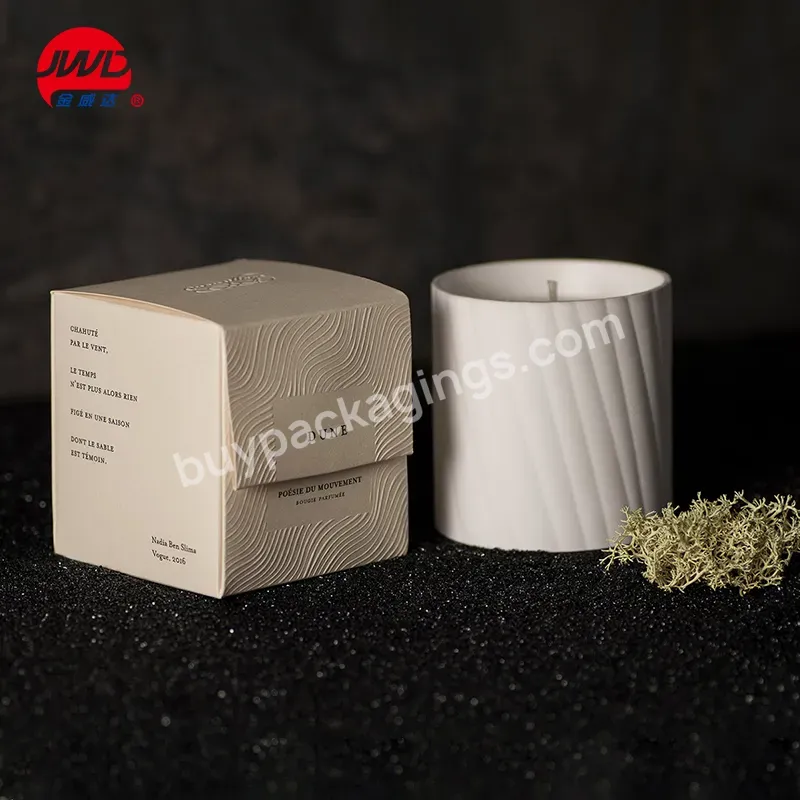 Custom Luxury Square Paper Candle Packaging Box For Candle Jar