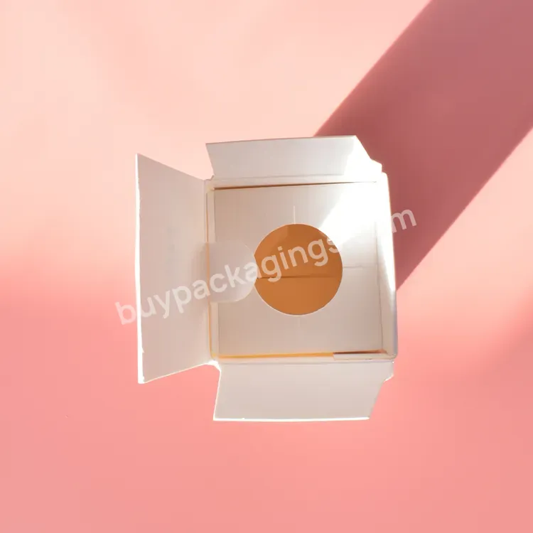 Custom Luxury White Cardboard Spot Uv Embossing Logo Lining Paper Box Face Cream Beauty Skincare Packaging Box For Cosmetic