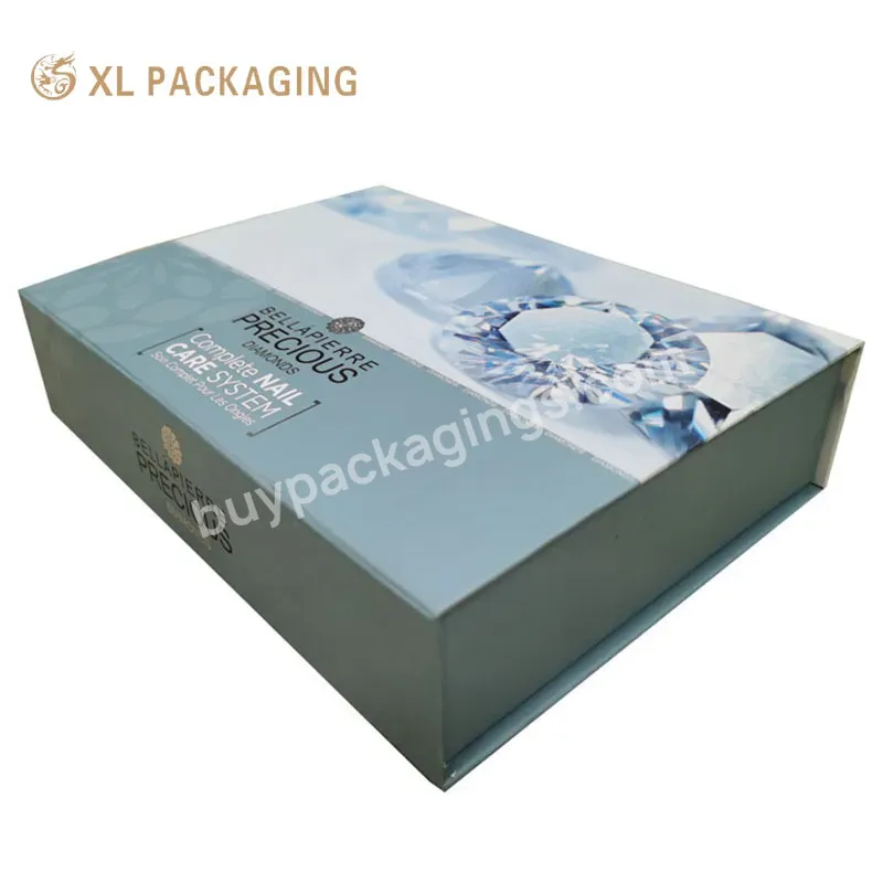 Custom Made High Quality Empty Skin Care Set Magnetic Paper Box Cosmetic Packaging With Clear Tray Holder