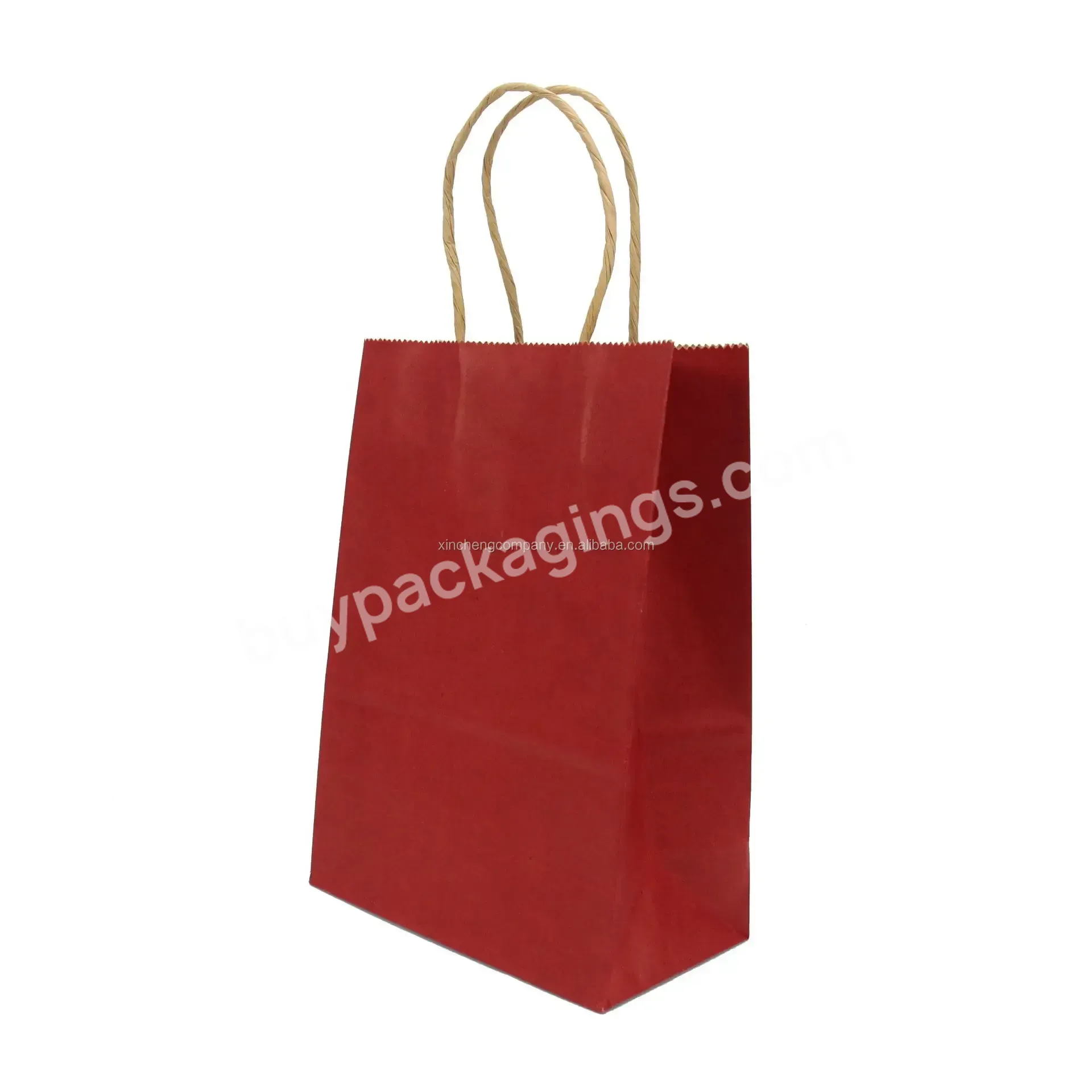 Custom Manufacturer Wedding Reusable Brown Kraft Shopping Paper Bag With Ribbon Handle