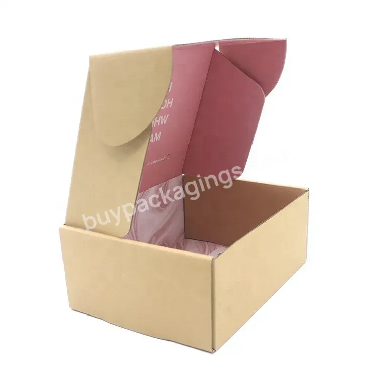 Custom Packaging Box Pink Shipping Mailer Boxes Corrugated Shipping Box With Logo