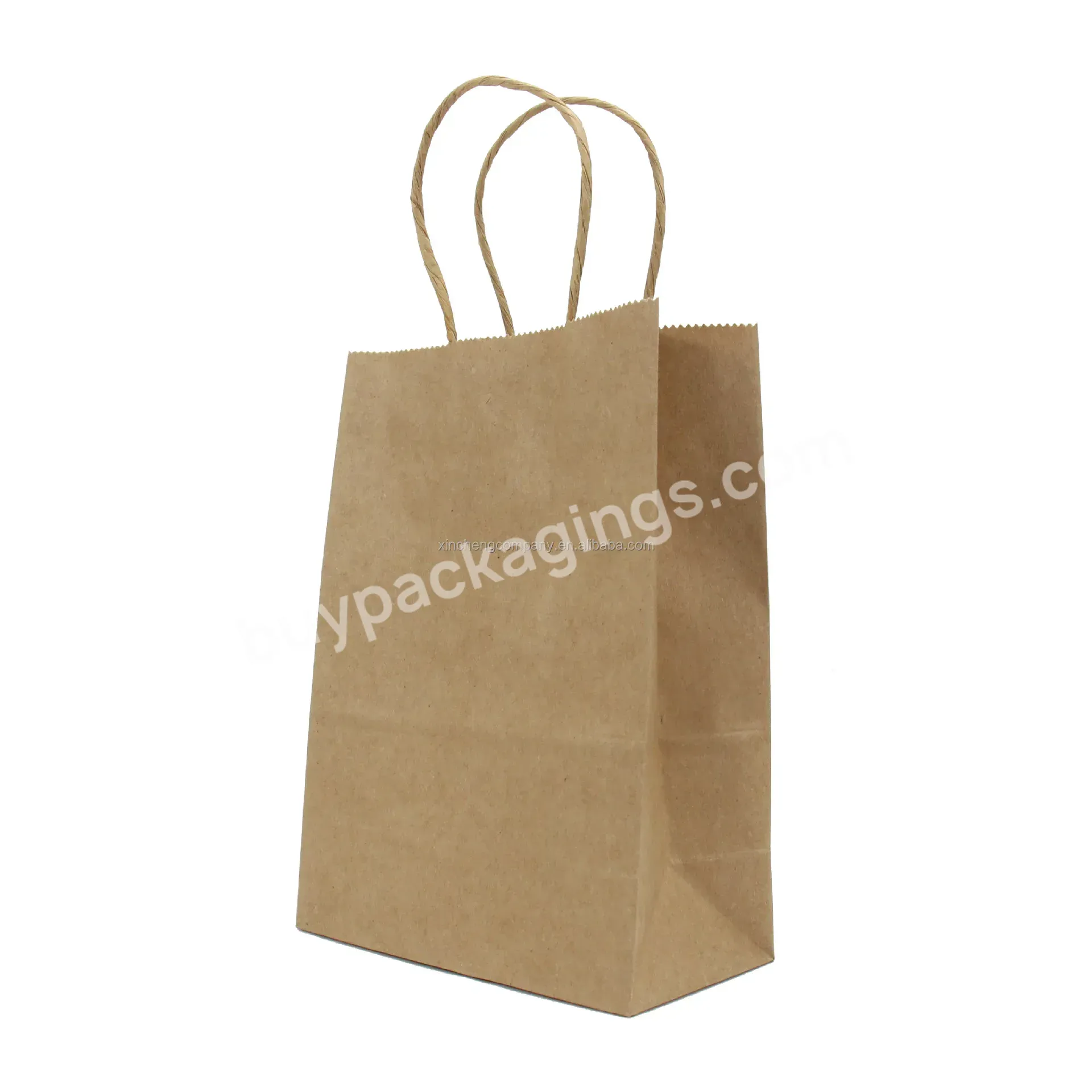 Custom Packaging Paper Bag With Logo Delivery Paper Food Bags For Brown Paper Kraft Bag Custom