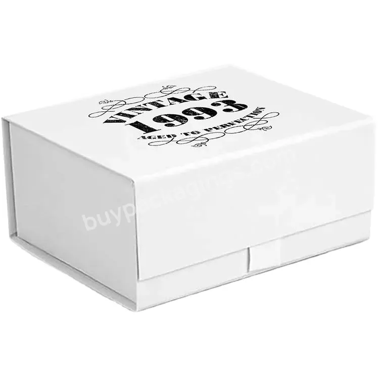 Custom Packaging Plain White Foldable Magnetic Gift Box