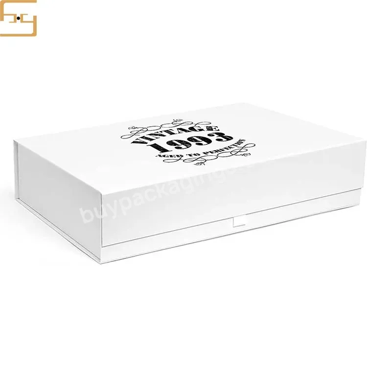 Custom Packaging Plain White Foldable Magnetic Gift Box