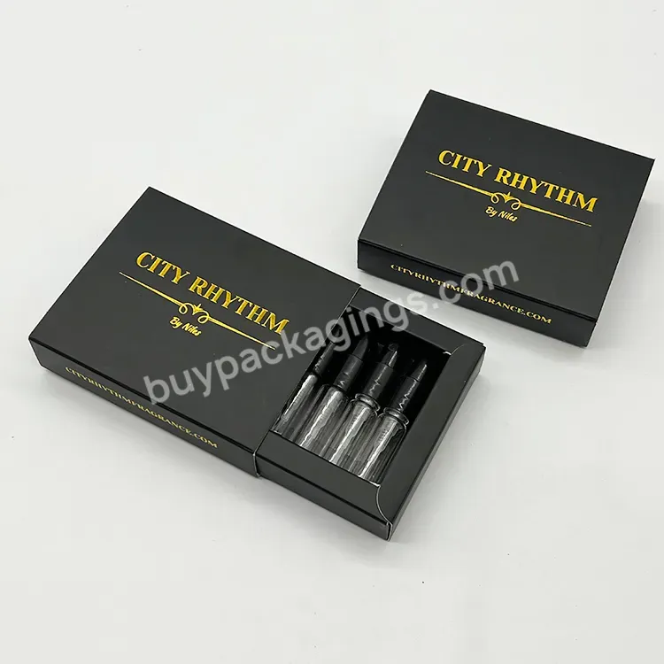 Custom Paper Luxury Mini Perfume Case Perfume Oil Packaging Box With Foam Insert