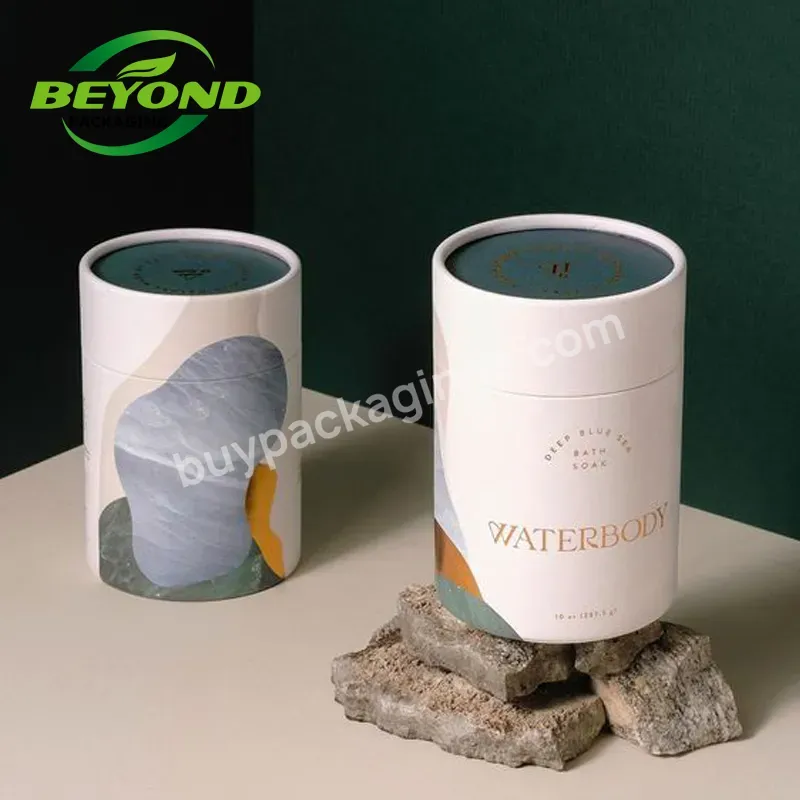 Custom Paper Round Cylinder Kraft Cardboard Paper Tube Tea Box Gift Boxes Packaging