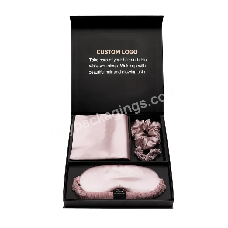 Custom Pillowcase Eye Mask Large Scrunch Skinny Hair Scrunchies Mother's Day Gift Packaging Box