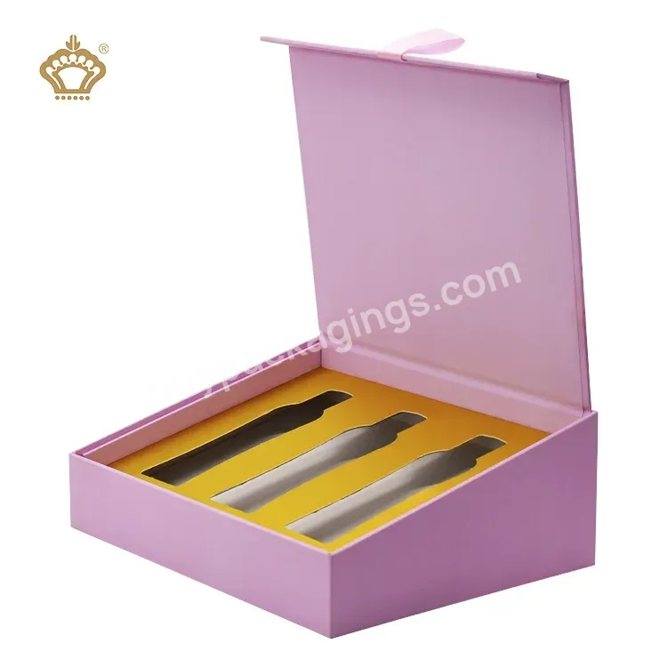 Custom Pink Luxury Cosmetic Skincare Gift Packaging Box Perfume Sample Skin Care Set Siparate Box Package