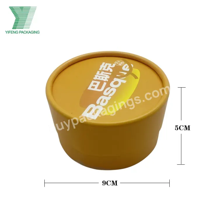 Custom Plastic Free Loose Tea Cans Food Grade Round Cardboard Cylinder Empty Coffee Container Tube Packaging Round Cake Box