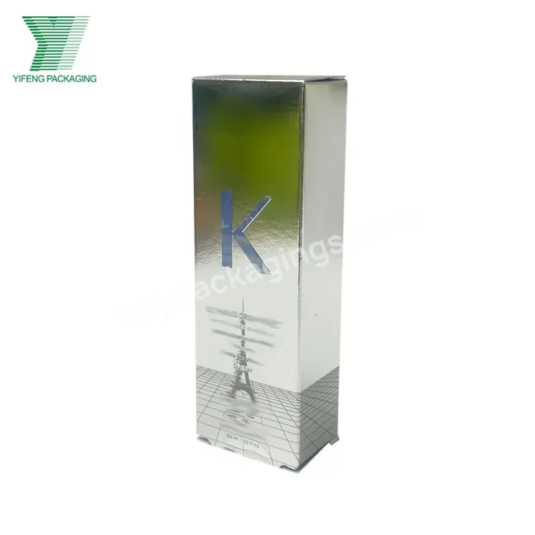 Custom Print Cosmetic Paper Boxes 30ml Glass Hair Essential Oil Dropper Bottle Gift Packaging Box