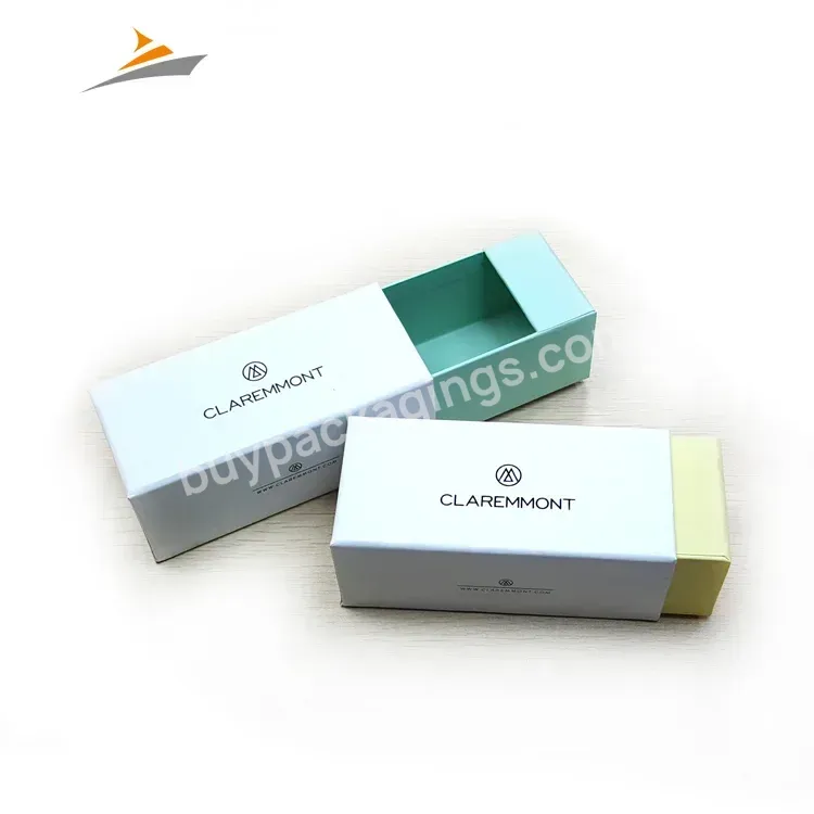 Custom Print Recycled Coated Paper Packaging Drawer White Cardboard Box For Electronic Products