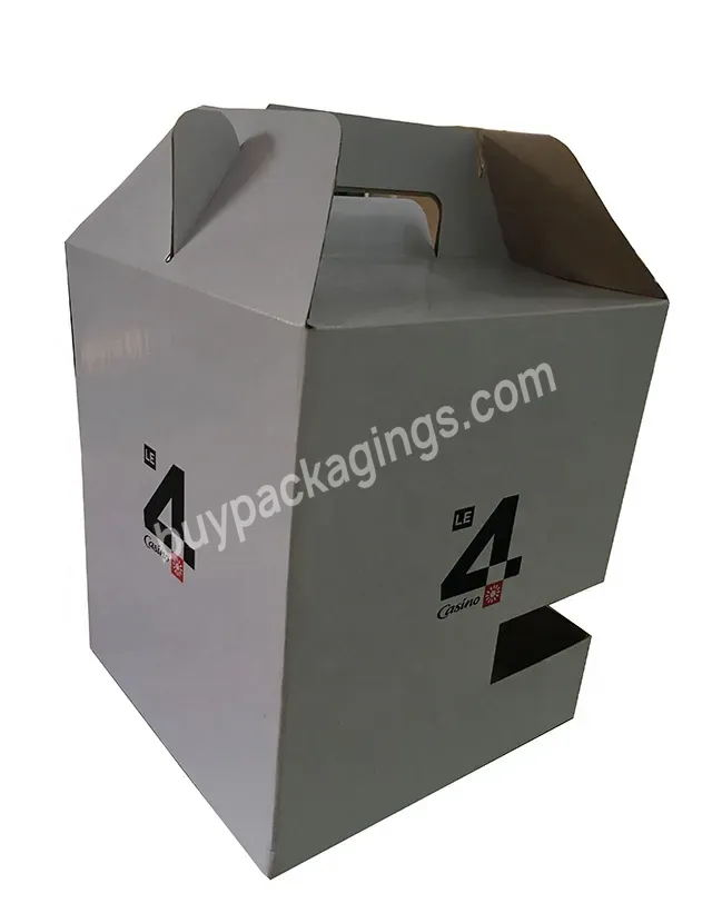 Custom Printed Beer Box Custom Cardboard Soda Water Takeaway Carrier Box Takeaway Coffee Carrier Box