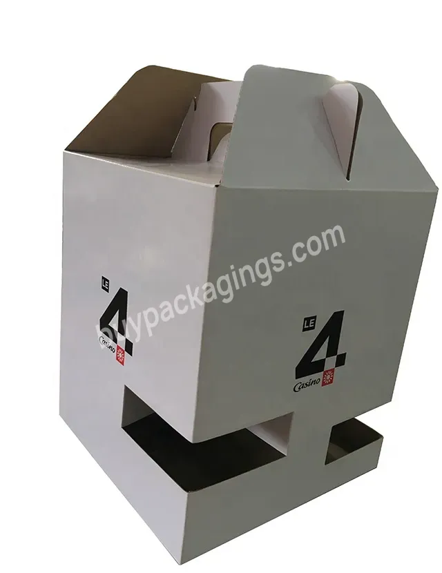 Custom Printed Beer Box Custom Cardboard Soda Water Takeaway Carrier Box Takeaway Coffee Carrier Box